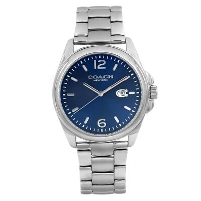 Coach Greyson 40mm Steel Blue Dial Mens Quartz Watch  display picture 2