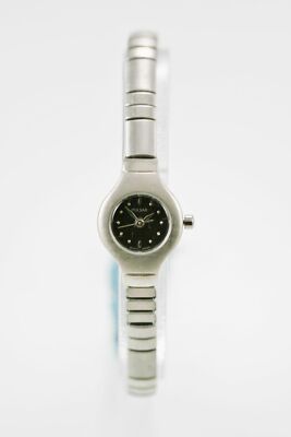 Pulsar Damen Armbanduhr Edelstahl Silber Wasserdicht Quarz Batterie Schwarz