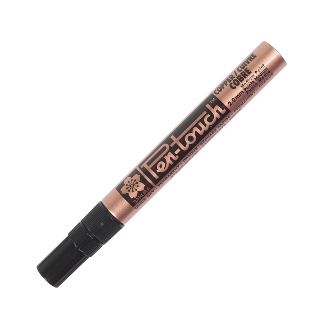 41503 Sakura Pen-Touch Paint Marker, Medium 2.0mm, Metallic Copper, Pack of 3