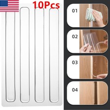10X Clear Furniture Bumpers Silicone Rubber Wall Protector From Chair Back Rail