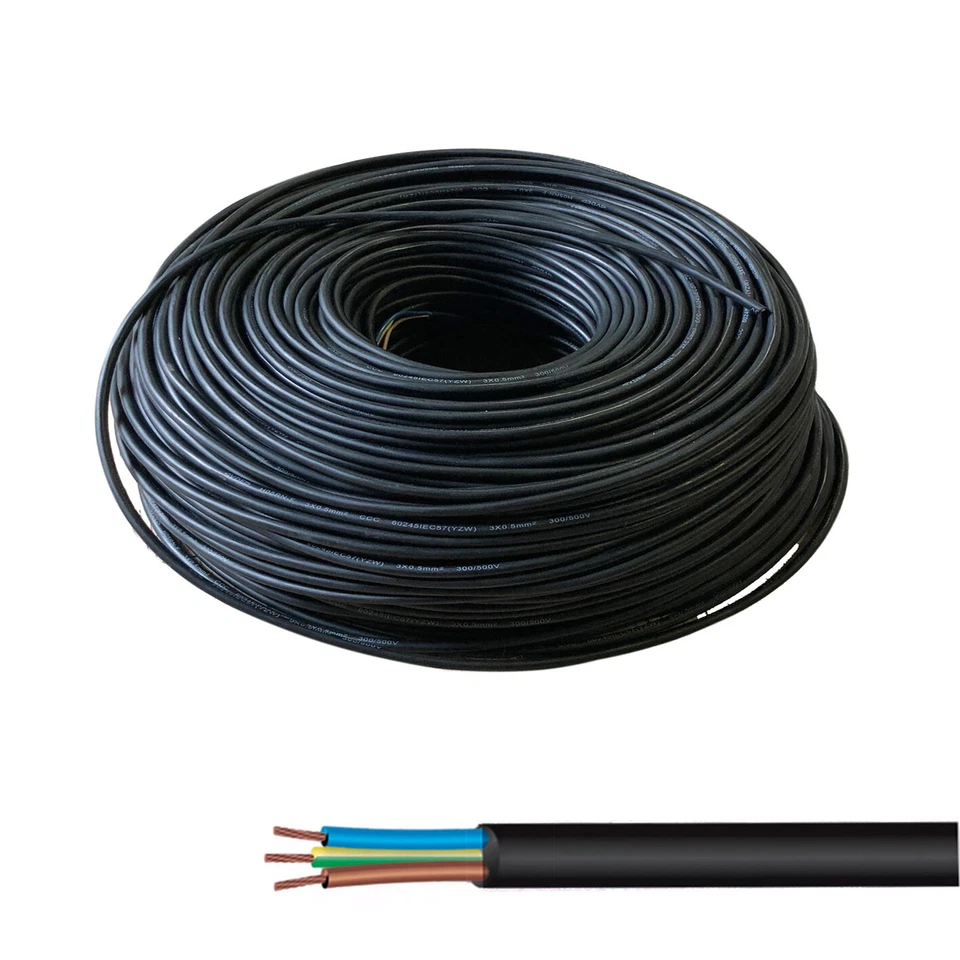 SILAMP Cavo Elettrico Nero Neoprene H05RN-F 3x0.75mm2 VENDITA AL METRO