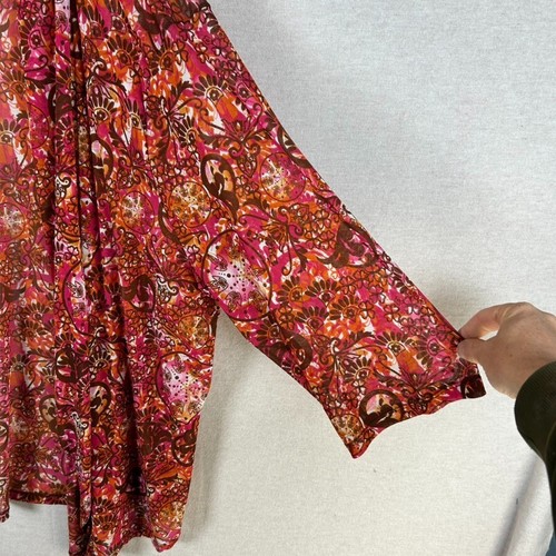 Maggie Barnes Womens Sheer Cardigan Size 5X Boho Festival Colorful Office Career - Picture 3 of 7