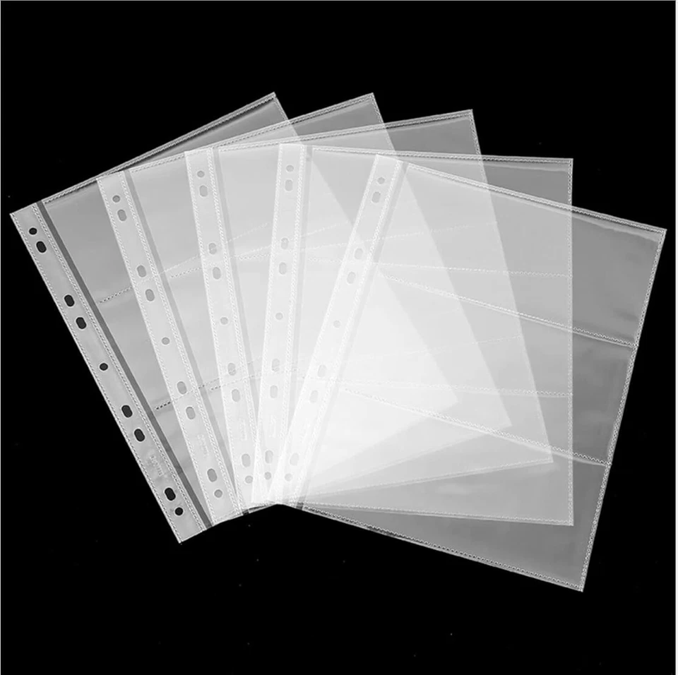 100 Sheets Currency Pages 3‑Pocket Sleeves – Archival Quality for Paper Money - Image 2 of 4