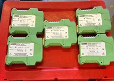 LOT OF 5 PHOENIX CONTACT SAFETY RELAY PSR-SCP-24UC/URM/5X1/2X2 PREOWNED