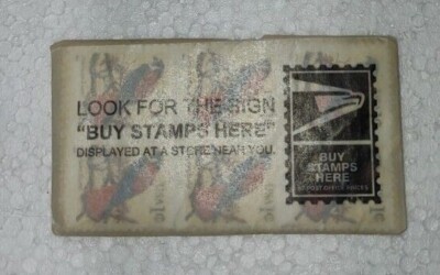 Vintage wax pkg of 1 cent American stamps American Kestrel