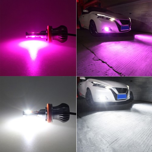 9006 HB4 LED Fog Light 6000K White+Pink Purple Dual Color Strobe Mode Flash Lamp - Picture 10 of 12