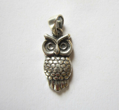 Halsketten-Anhänger 925er Silber EULE Uhu Kauz Owl Handarbeit Bali Echtschmuck
