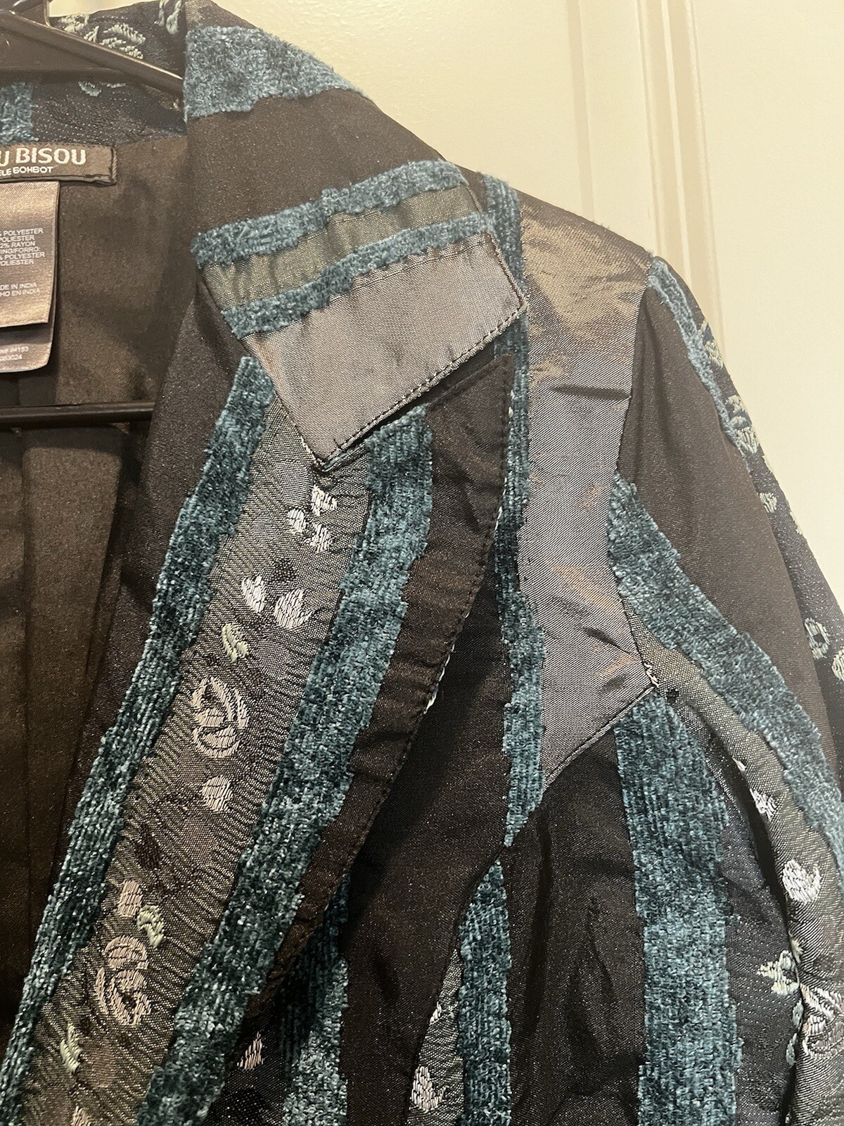 Bisou Bisou Patchwork Button Front Whimsy Goth Of… - image 6