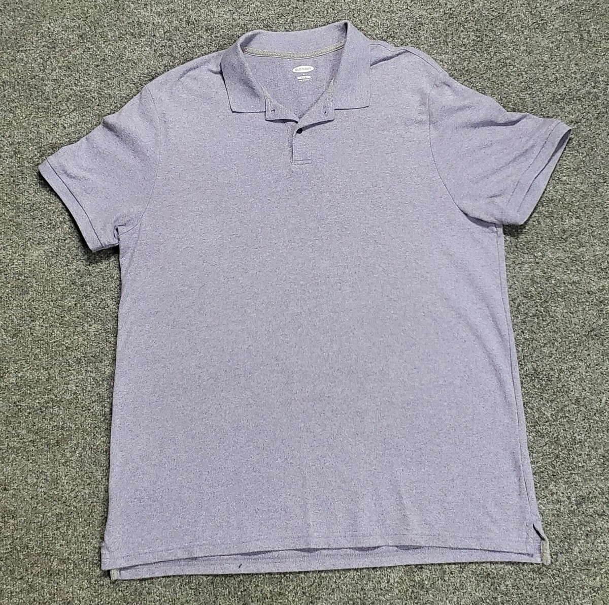 Old Navy Men's Purple Built-In-Flex Collared Short Sleeve Polo