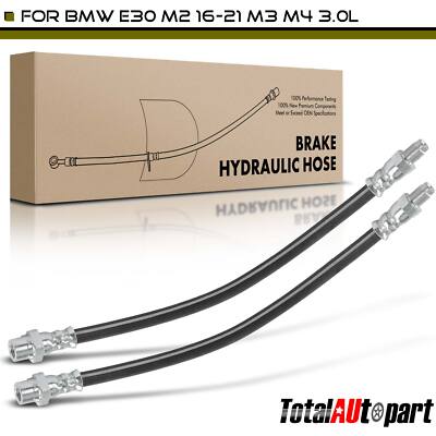2x Brake Hydraulic Hose for BMW E30 M2 2016-2021 M3 M4 3.0L Rear Left & Right