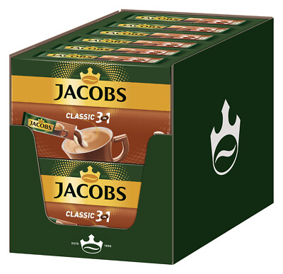 JACOBS Löskaffee 3in1 Classic 12x10 Sticks löslicher Kaffee Instantkaffee 120