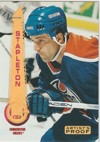 Mike Stapleton 1994-95 Pinnacle Artists Proof #228 Edmonton Oilers | eBay