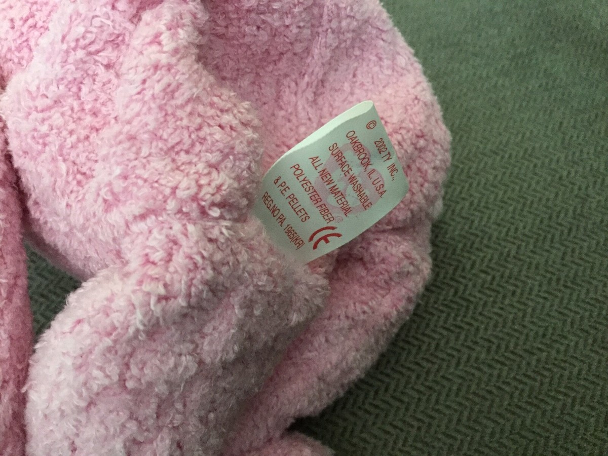 Vtg TY Beanie Baby Baby Girl The Bear With Tag Retired DOB 