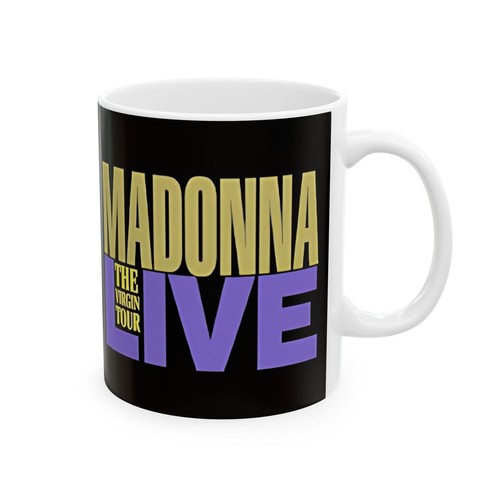 Madonna Live The Virgin Tour 11oz Mug, Retro Music Coffee Cup, Ceramic Mug - Picture 3 of 9