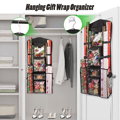 Paper Gift Wrap Storage Organizer Hanging Gift Bag Organizer