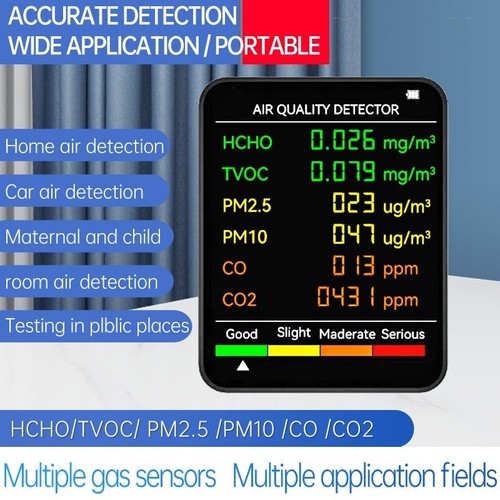 Rilevatore di calidad del aire PM2.5/PM10 Monitor de calidad del aire interior - Foto 8 di 8