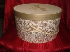 Dan Fox Millinery Supplies Vintage Thick Cardboard Hat Box 12" x 6.75"