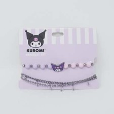 Kuromi 3 Pack Butterfly Bracelet Set - Sanrio