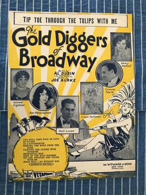 ''Tip Toe Through the Tulips With Me'' by Al Dubin and Joe Burke sheet music 1929.