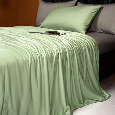Ice Cream Cool Blanket for Hot Sleepers - Twin Size Green & Grey