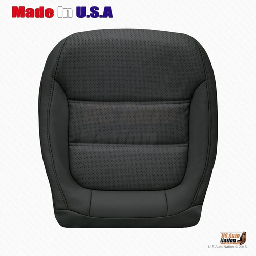 2011 - 2017 Volkswagen Jetta Driver Passenger Perforated Leather Seat Cover Blk - Picture 13 of 16