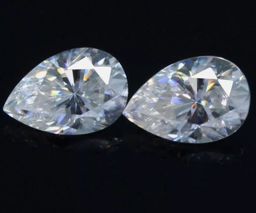 IF Reinheit lose CVD Diamant Paar Labor gezüchteter Birnenschliff D Farbe 6 x 8 mm zertifiziert - Bild 5 von 15