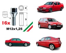 16 bulloni ruota Alfa romeo 145 146 155 164 M12x1,25 per cerchi in lega ruote