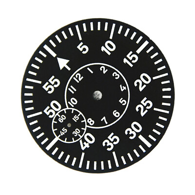 38.9mm Watch Dial Green Luminous Watch Face Plate For ETA 6497 9 o'clock Repair
