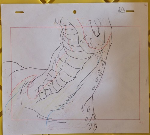 2x Cadillacs & Dinosaurs Production Cel (D20) & (D4) with sketch Shivet falling - Bild 5 von 5