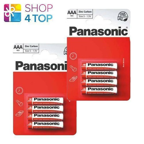 8 Panasonic Zinc Carbon AAA LR03 Batteries Blister 1.5V Micro MN2400 E92 2026