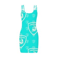 WOMEN'S CUSTOMIZED PERSONALIZED BODYCON MINI DRESS YOUR DESIGN LOGO TEXT PHOTO
