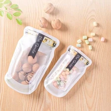 BE SMILE Style Reusable Storage Bags, 18Pk, Leakproof Stand-Up Design, BPA-Free