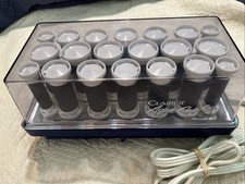 Clairol Aqua Curl Hot Rollers Model K-40 Curlers 20 Blue Velvet TESTED EUC