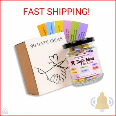 90 Date Ideas In A Jar Date Night Ideas, Color Coded Date Ideas, Valentines Day 