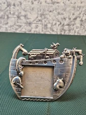 Noahs Ark Metal Picture Frame 3x3 Photo Nursery Baby Memories Collette et Cie