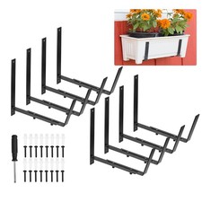 Adjustable Window Planter Box Brackets Universal Window Box Holder (8 PCS)