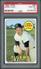 1969 Topps #80 Norm Cash PSA 10 GEM-MT 24795209 