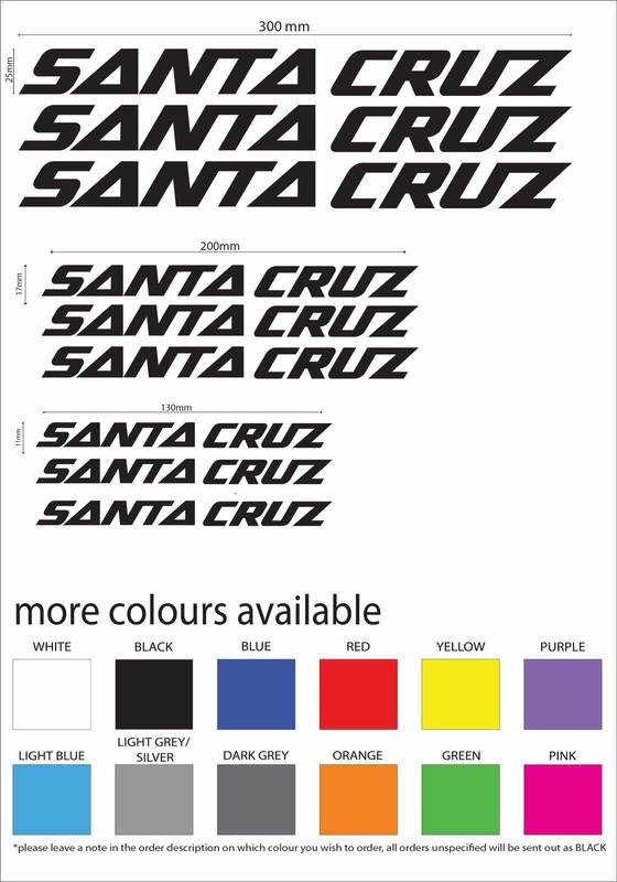 Santa Cruz Custom Cycling Decals  Bike Stickers for Road, MTB
