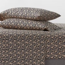Twin/Twin XL Microfiber Sheet Set Neutral Micro Floral: Polyester, Peached, 3pc