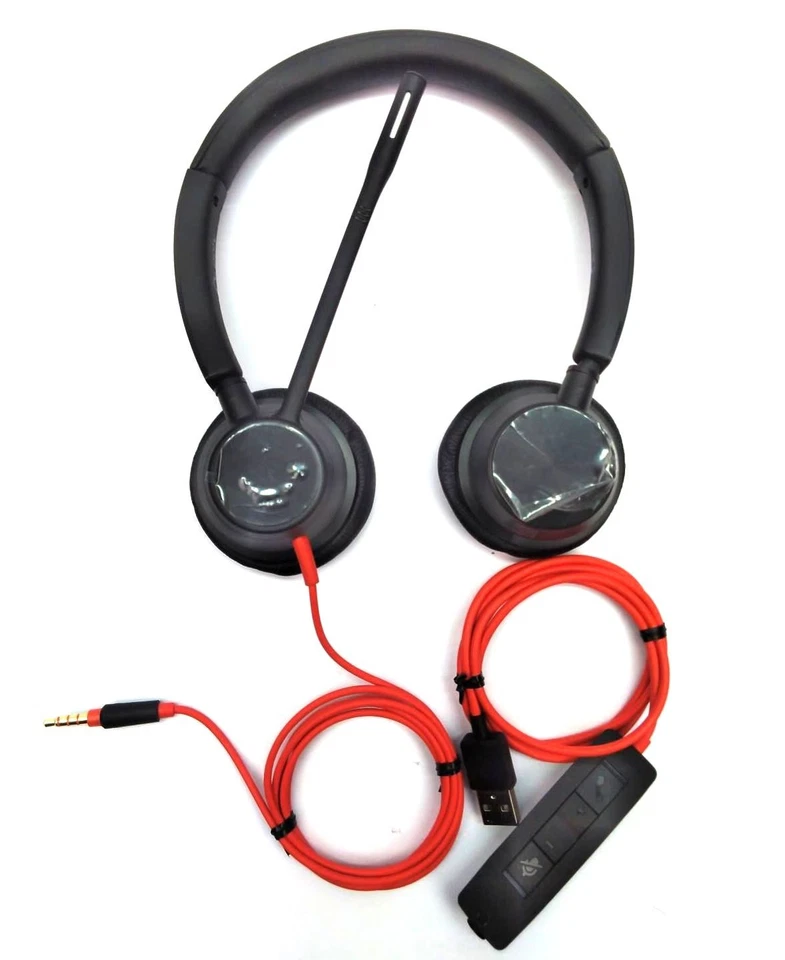 Plantronics Blackwire Headphones 3325 Stereo USB with Boom Microphone W3325T - Image 2 of 4