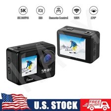 WiFi Action Camera 5K 30FPS Sports Camera 12MP Camera APP Control 128G SD Card