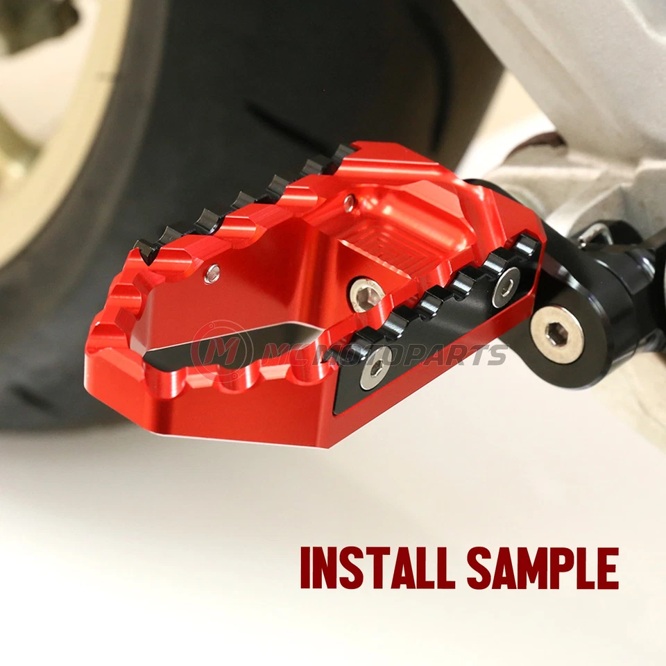 Para Triumph Daytona 675 R 2006-2012 1 pulgada delanteras rebajadoras anchas estriberas de piloto Foto 3 de 4