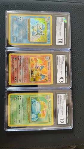 Charizard Blastoise Venusaur Deck Cards CGC 10 9.5 10 Gem Mint
