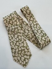 Hermes Mens Tie Silk Vintage Green 7366 PA Made In France Vines  Gourds Series