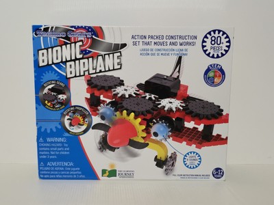 Techno Gears Bionic Biplane The Learning Journey 80+ Pieces STEM Engineering 