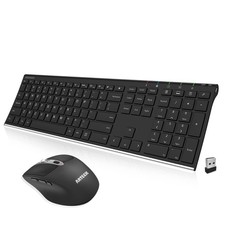 Arteck Wireless Keyboard and Mouse Combo Full Size, Rechargeable, for PC ...