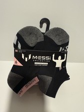Messi Kids 6 Pack No Show Cushioned Socks 10-4 Shoe Size