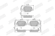 Jurid 573445J brake pad set, disc brake for Fiat