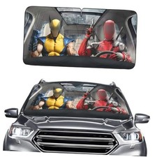 Windshield Sun Shade for Car SUV Truck 64x32 Size M Funny Couple Movie