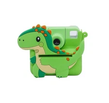 Instaprint Kids Digital Camera HD Dinosaur Case HD 180° Selfie Inkless Printer
